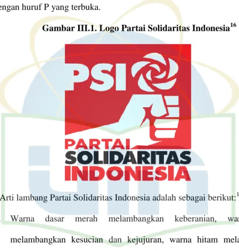 Gambar III.1. Logo Partai Solidaritas Indonesia 16