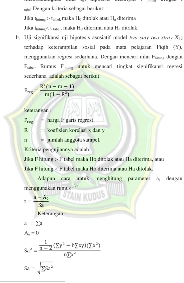 tabel .Dengan kriteria sebagai berikut:  