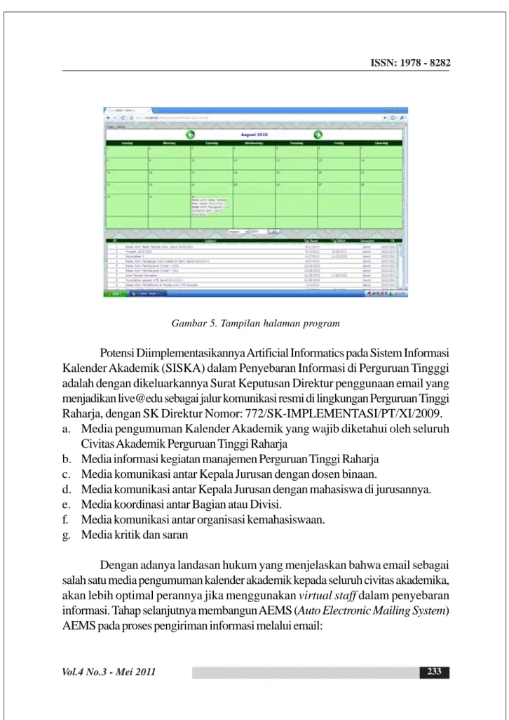 Gambar 5. Tampilan halaman program