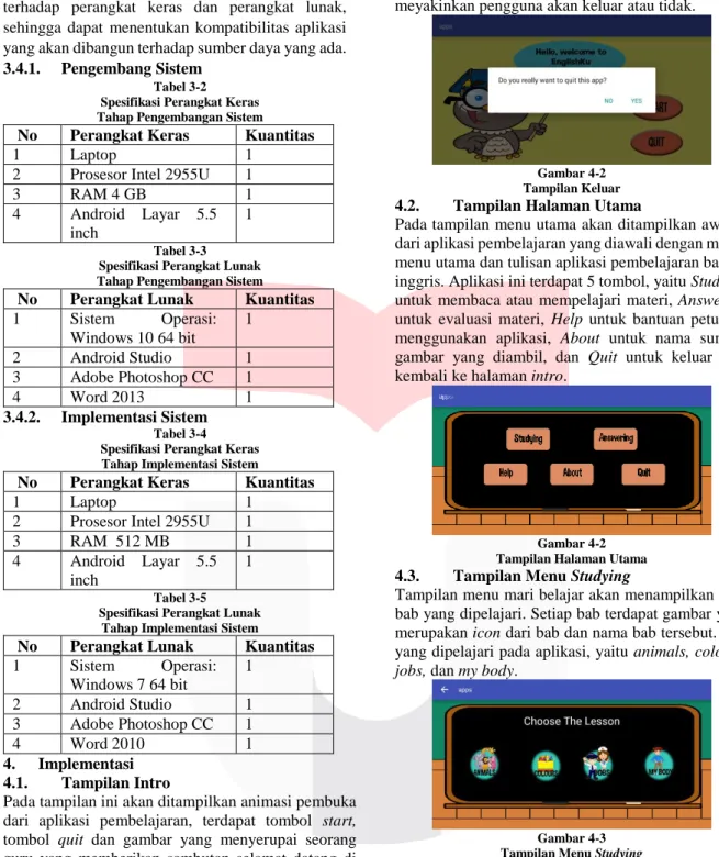 Gambar 4-1  Tampilan Intro 