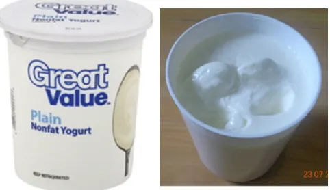 Gambar 3. Bibit yogurt praktis berupa plain yogurt yang mengandung  bakteri asam laktat aktif 