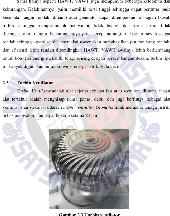 Gambar 2.3 Turbin ventilator 