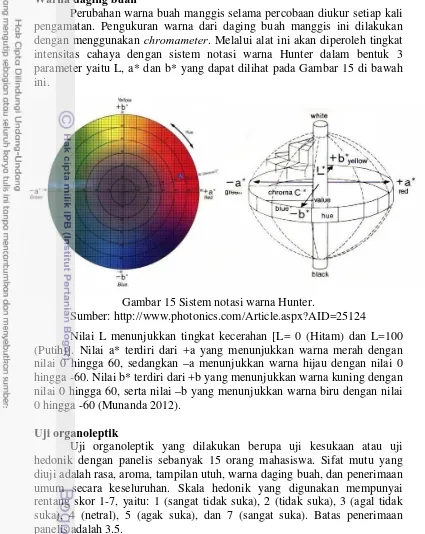 Gambar 15 Sistem notasi warna Hunter. 