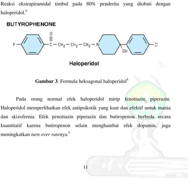 Gambar 3. Formula heksagonal haloperidol 4 