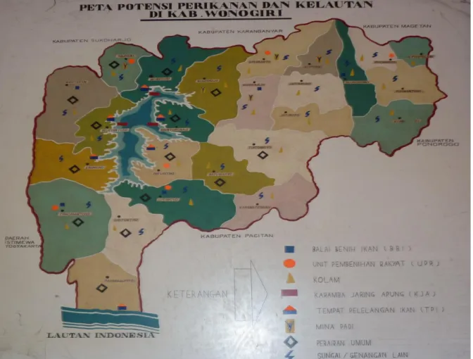 Gambar 18.Gambar 1. Peta Potensi Perikanan dan Kelautan di Kabupaten Wonogiri, Propinsi  Jawa Tengah