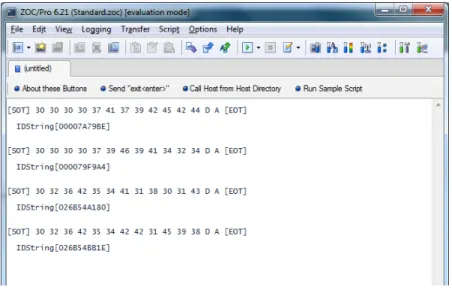 Gambar 3.14 Output Script Arduino untuk RFID di Terminal 
