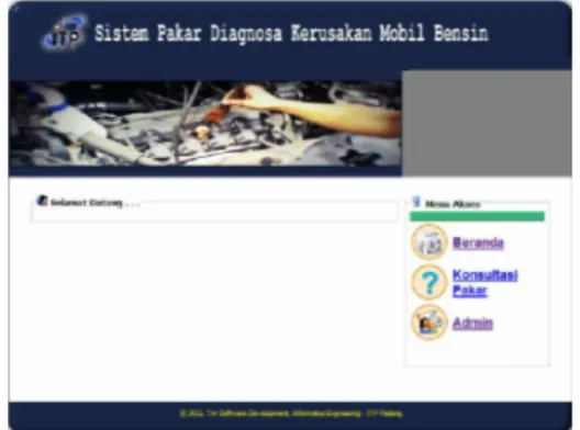 Gambar 4.3 Jawaban  Mengklik menu  Konsultasi Pakar 