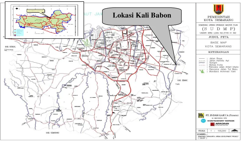 Gambar 1.3 : Peta Lokasi Kali Babon 