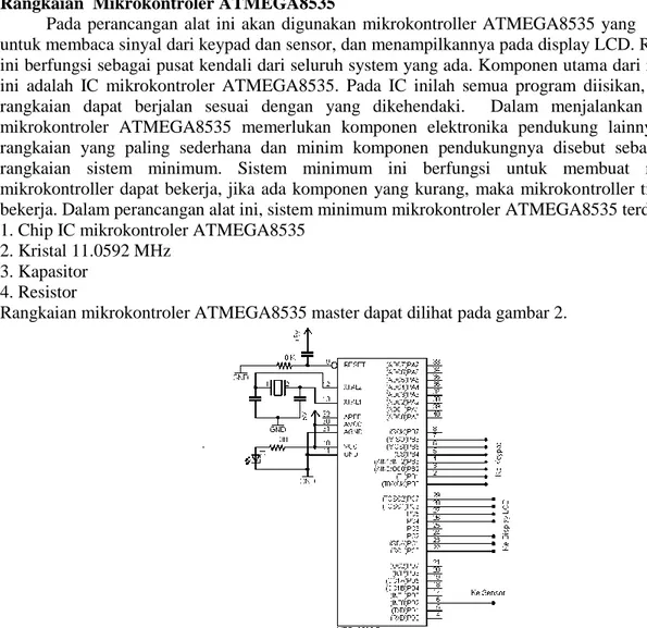 Gambar 2. Rangkaian Mikrokontroller ATMEGA8535 
