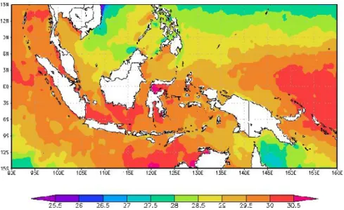 Gambar 3.10 Suhu Muka Laut Periode April 2015