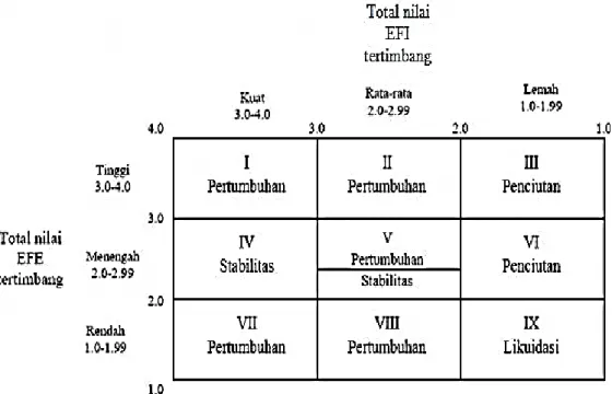 Gambar 2.3 Matriks IE 