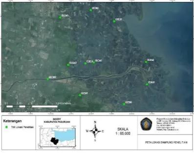 Figure 1. Sediment sampling location 