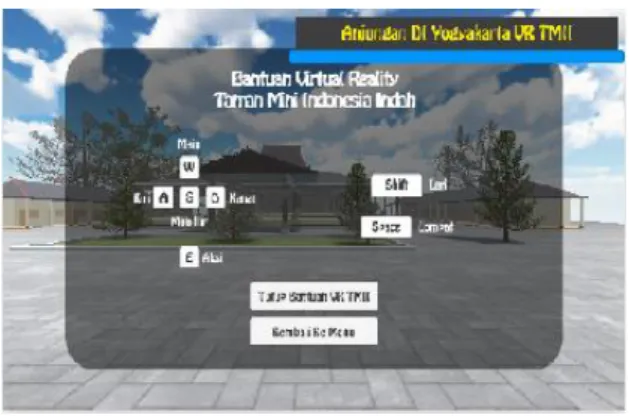 Gambar 6. Website Virtual Reality TMII. 
