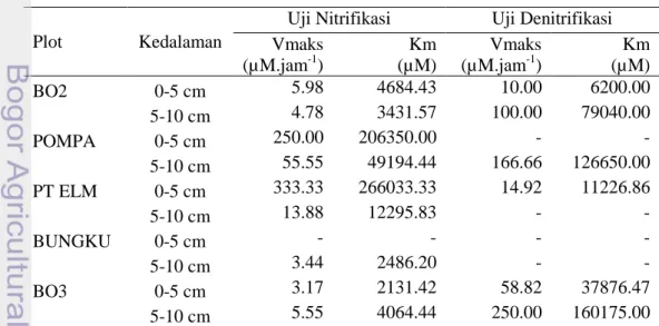 Tabel 6  Kelimpahan bakteri nitrifikasi, denitrifikasi, dan DNRA pada desa       Bungku (kode BUNGKU) dengan dua kedalaman yang berbeda 