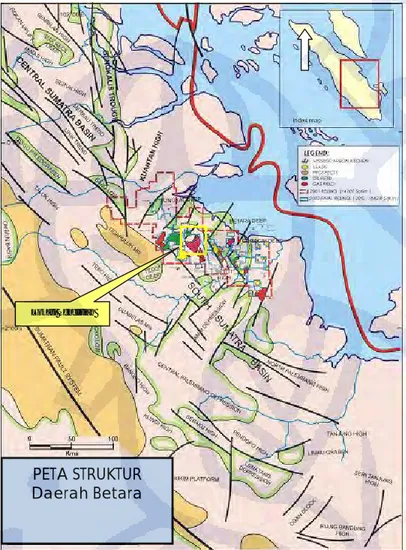 Gambar  II.6    Peta Struktur Daerah Betara  