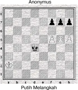 Diagram  di  atas  menunjukkan  bagaimana  raja  putih  berada  jauh  di  sudut  sementara raja hitam cukup dekat untuk menyerang pionnya