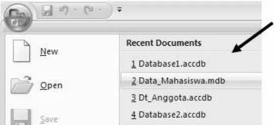 Gambar 1.20 Memilih satu file database untuk dibuka 