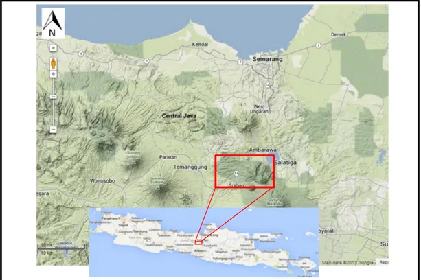 Gambar 1. Peta lokasi daerah penelitian pada kotak warna merah  (https://maps.google.com/) 