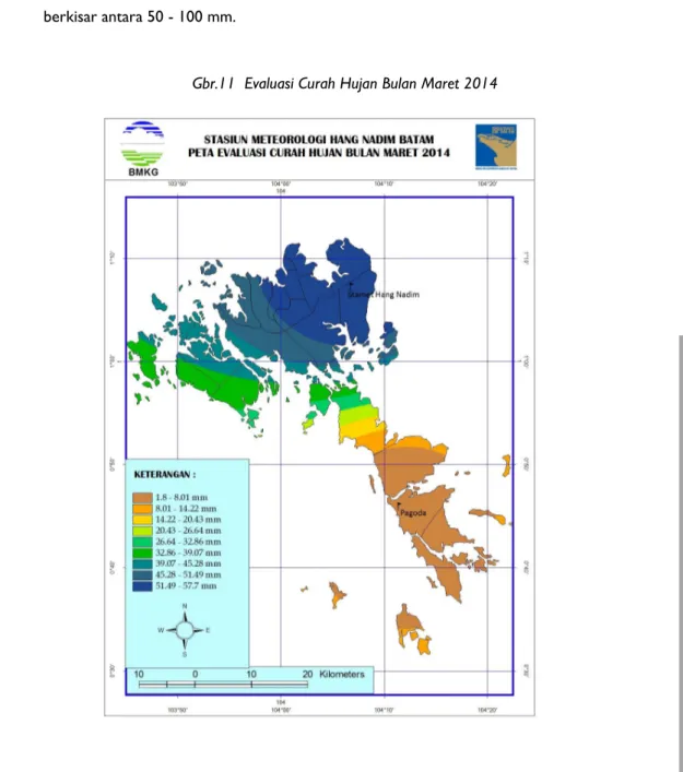 Tabel 1: Analisis Curah Hujan dan Sifat Hujan Bulan Maret 2014 