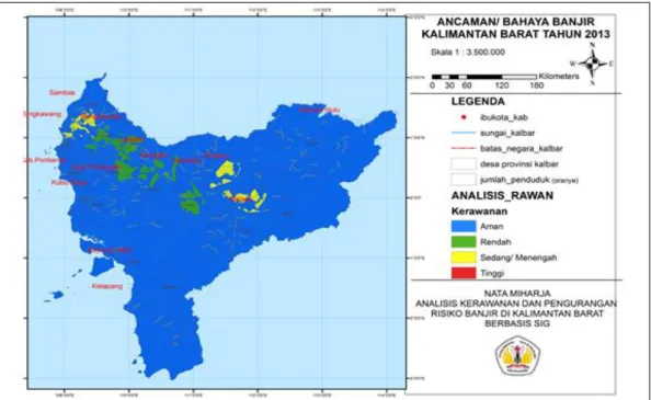 Gambar 10.  Ancaman pengurangan risiko banjir wilayah Kalbar 