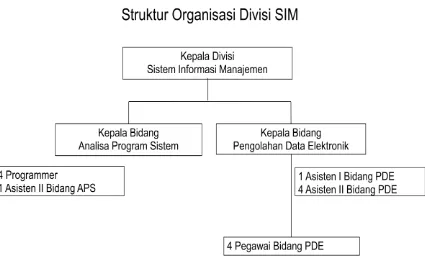 Gambar 4.2: Struktur Organisasi Divisi SIM PDAM Tirtanadi 