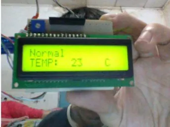 Gambar 3.1 Hasil pengukuran suhu pada LCD 