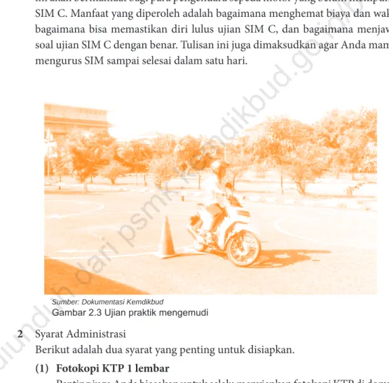 Gambar 2.3 Ujian praktik mengemudi