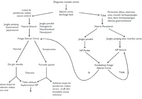 Gambar 1. Algoritme	pemilihan	alternatif	tentang	cara	pemberian	gizi 2