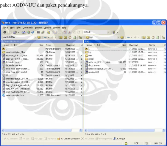 Gambar 3.10. Tampilan program WinSCP. 