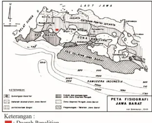 Gambar 1. Fisiografi Jawa Barat (Bemmelen, 1949)  Stratigrafi Regional 
