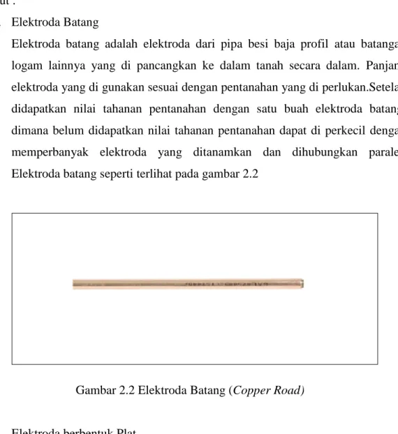 Gambar 2.2 Elektroda Batang (Copper Road) 