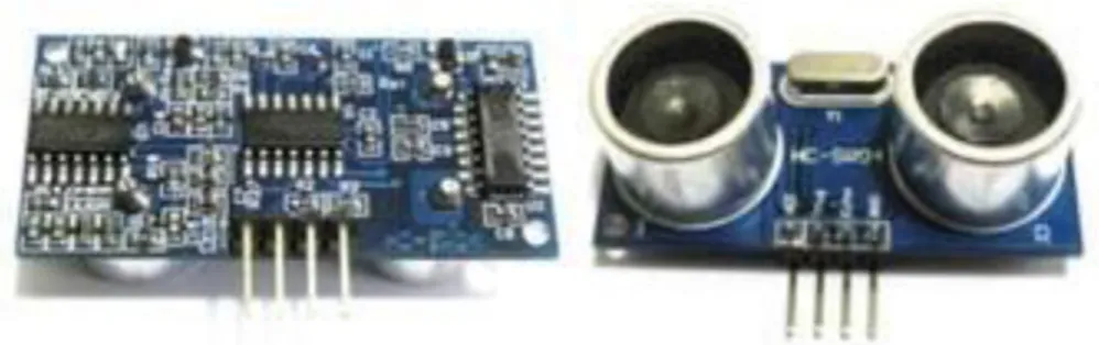 Gambar 3.2 Rangkaian sensor HC-SR04 