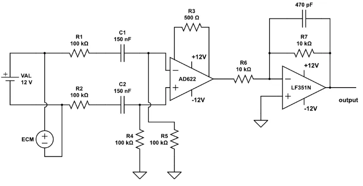 Figure 1. Conditioning Circuit for the ECM 