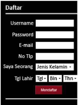 Gambar 9 Site Login Pelanggan 