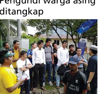 Gambar sumber Internet yang menunjukkan kemasukan  pengundi asing di Parlimen Klang