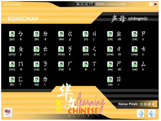 Gambar 4 Aplikasi Pembelajaran Bahasa Mandarin 