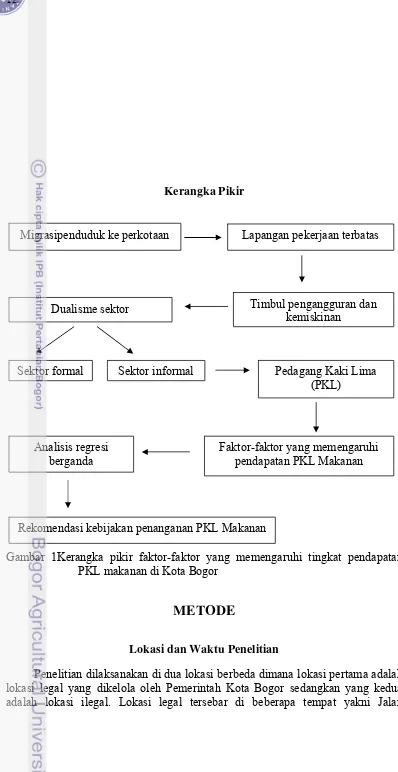 Gambar 1Kerangka pikir faktor-faktor yang memengaruhi tingkat pendapatan 