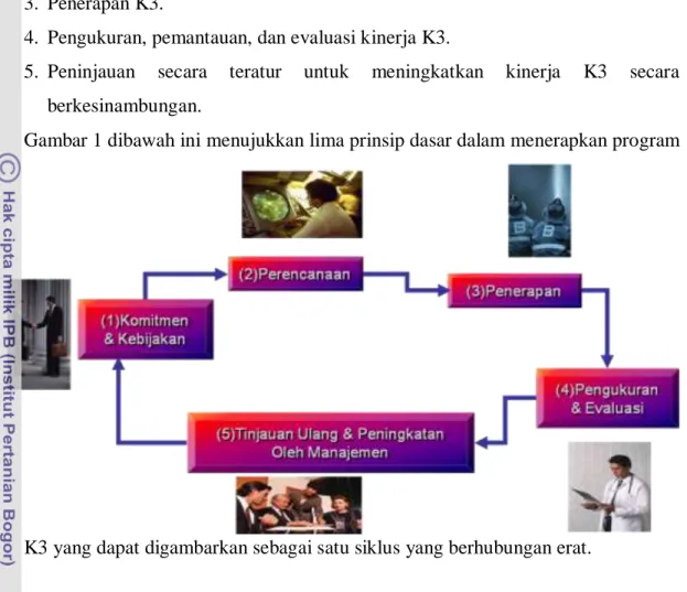 Gambar 1 dibawah ini menujukkan lima prinsip dasar dalam menerapkan program 