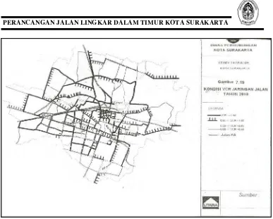 Gambar 1. 2 Kondisi VCR Jaringan Jalan Kota Surakarta Tahun 2010 