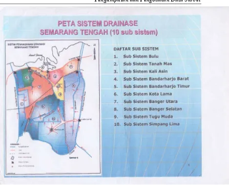 Gambar 4.1  Peta Sub Sistem Drainase Kota Semarang KawasanTengah 