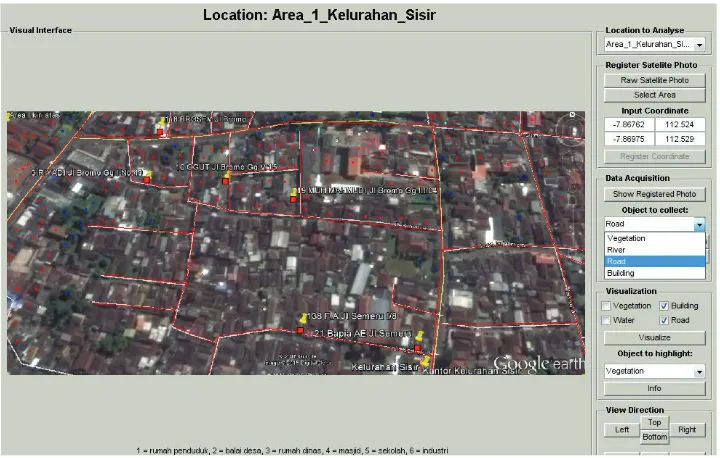Gambar 4. Hasil visualisasi peta 3D wilayah pemukiman penduduk  