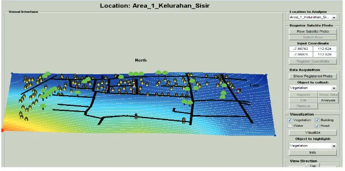 Gambar 4. Hasil visualisasi peta 3D lokasi industri wilayah Kelurahan Sisir  