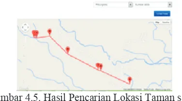 Gambar 4.6. Fasilitas Pencarian Kawasan wisata 