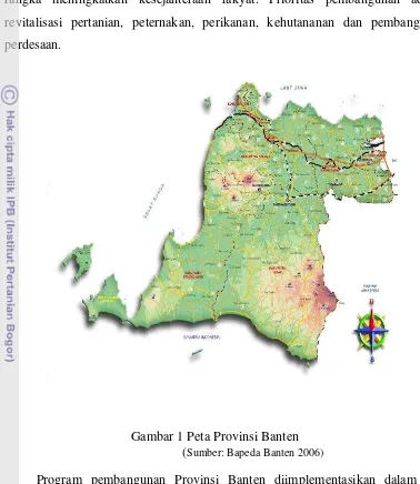 Gambar 1 Peta Provinsi Banten  