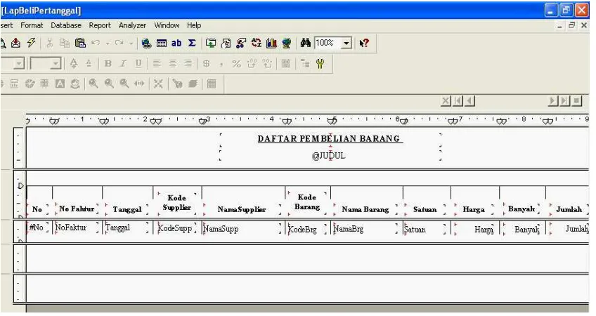 Pembuatan Laporan Pembelian Barang Pada Suplier Dengan Menggunakan Microsoft Access 2007 Visual 9460