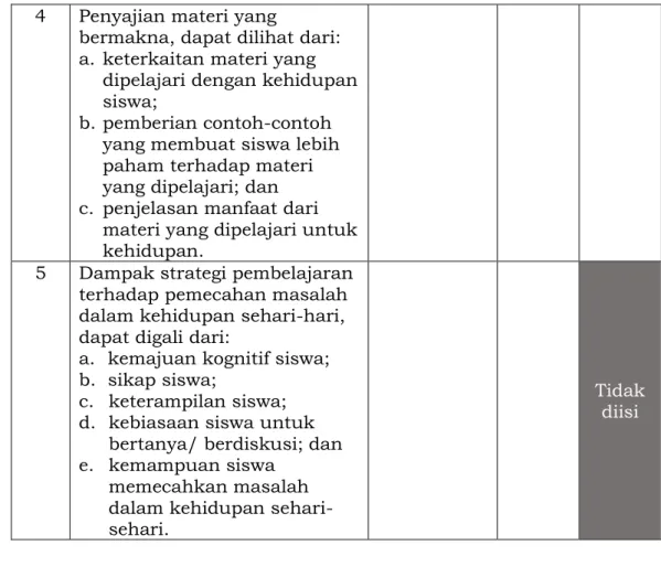 Tabel Kerja 12.3 Pengumpulan Data Telaah Dokumen  No  Aspek yang Ditelaah dan 