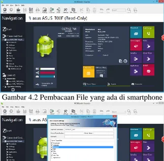 Gambar 4.3 Proses backup/copy data dari smartphone  ke flashdisk 