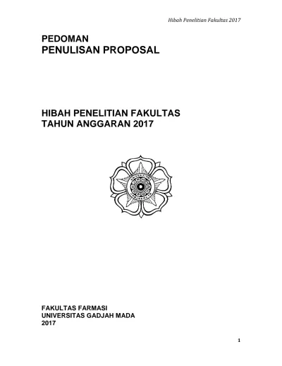 Hibah Penelitian Fakultas 2017 PEDOMAN PENULISAN PROPOSAL HIBAH ...