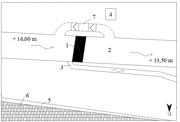 Gambar 4.2 Denah Situasi Rencana Konstruksi Saluran Pintu Air 