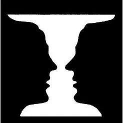 Gambar 2.1 Efek Vase-Faces: contoh hubungan dari figure-ground 